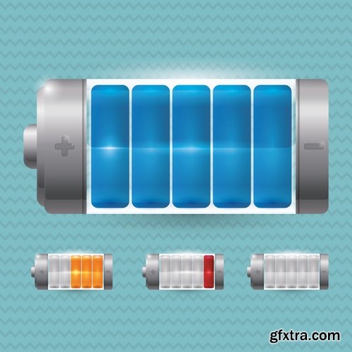 Collection battery electric battery charge indicator 25 EPS