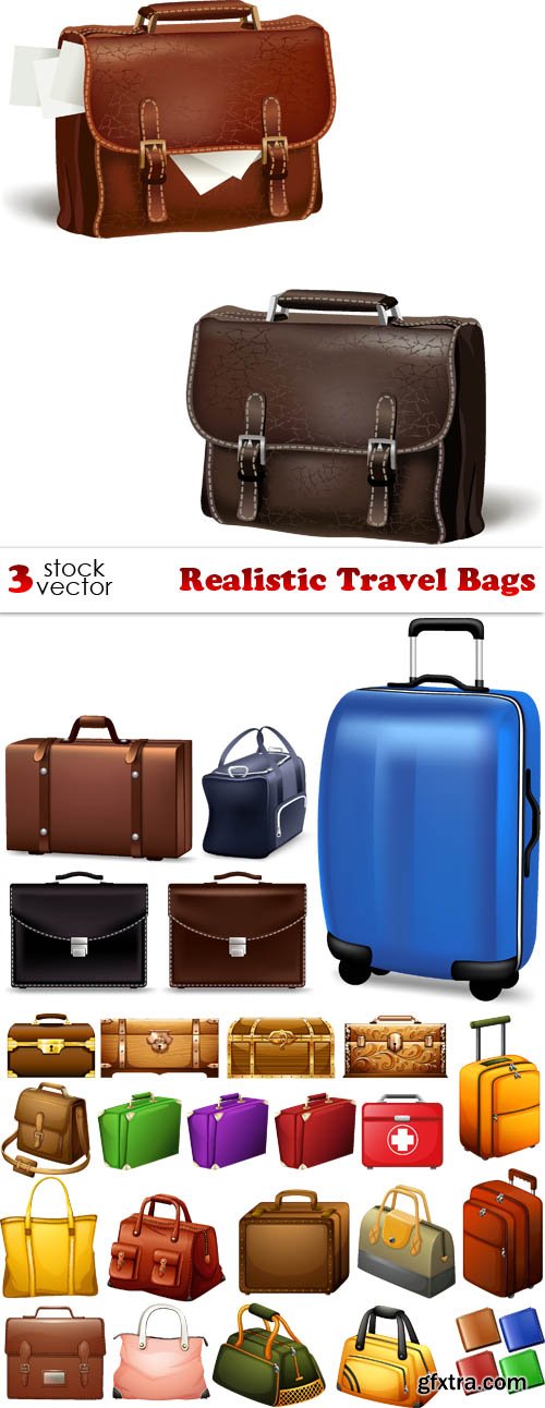 Vectors - Realistic Travel Bags