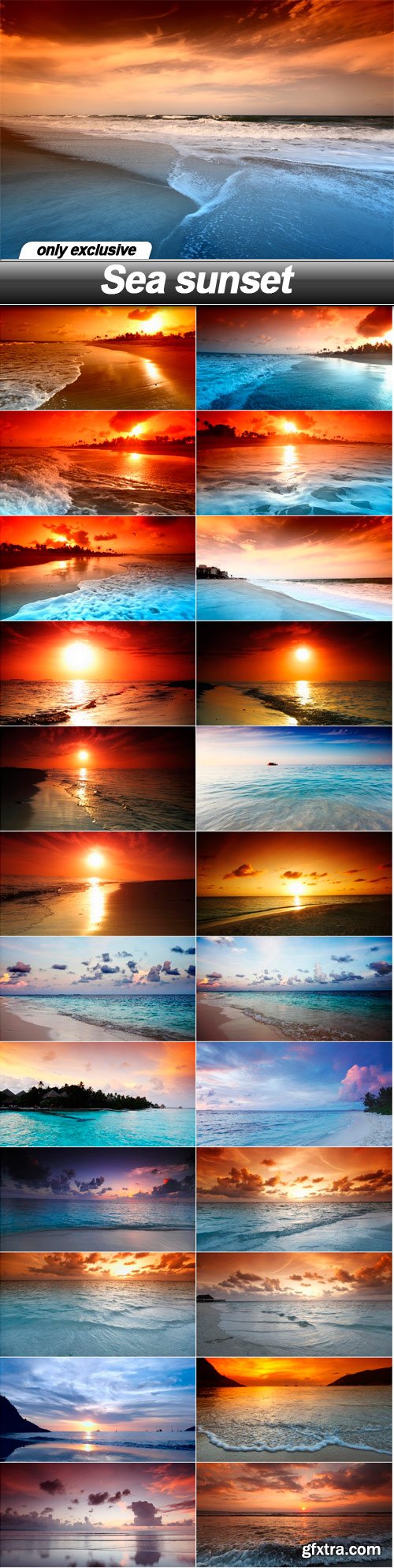 Sea sunset - 25 UHQ JPEG