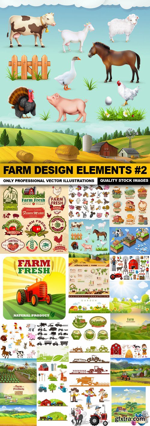 Farm Design Elements #2 - 25 Vector