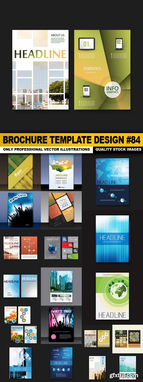 Brochure Template Design #84 - 20 Vector