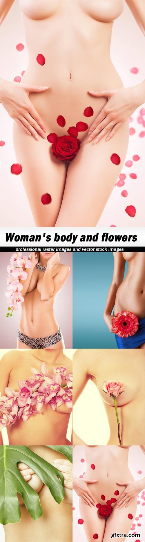 Woman's body and flowers