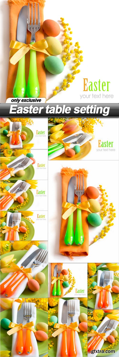 Easter table setting - 12 UHQ JPEG