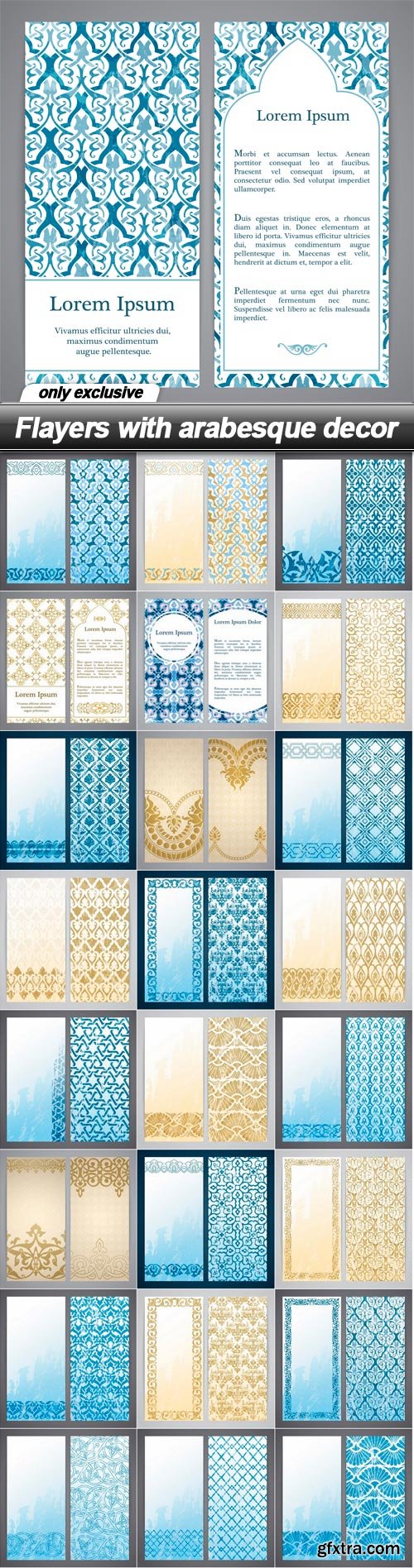 Flayers with arabesque decor - 25 EPS