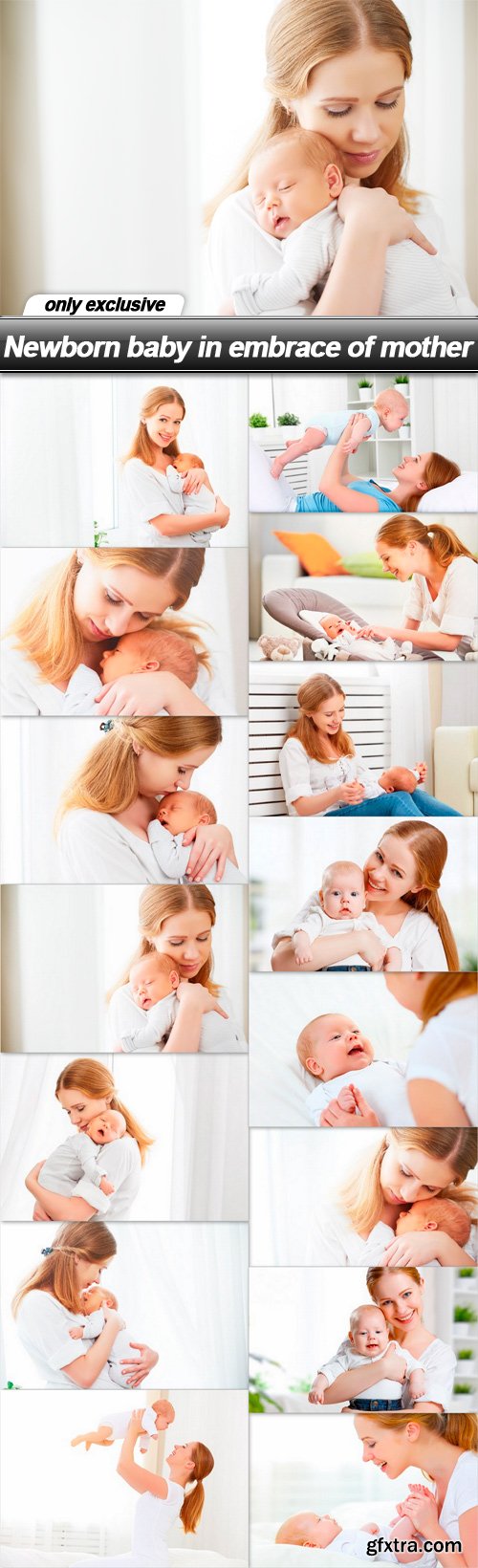 Newborn baby in embrace of mother - 15 UHQ JPEG