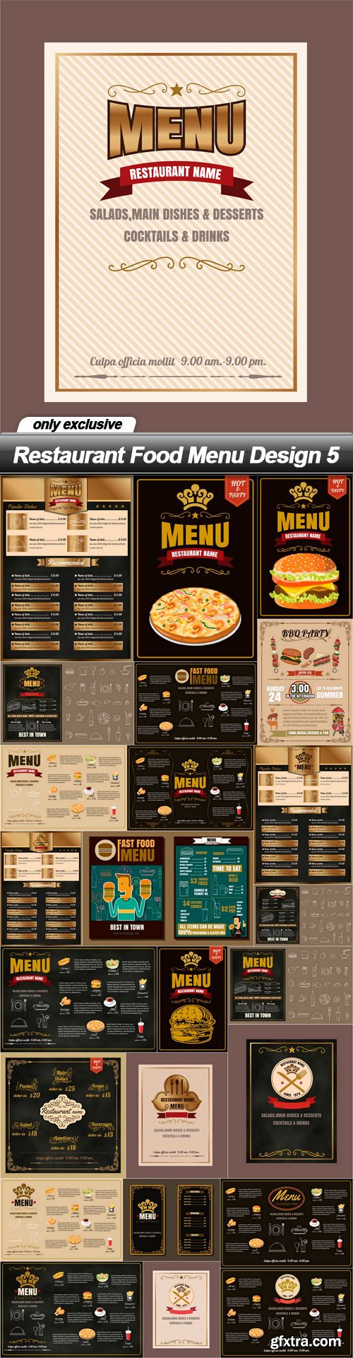 Restaurant Food Menu Design 5 - 25 EPS