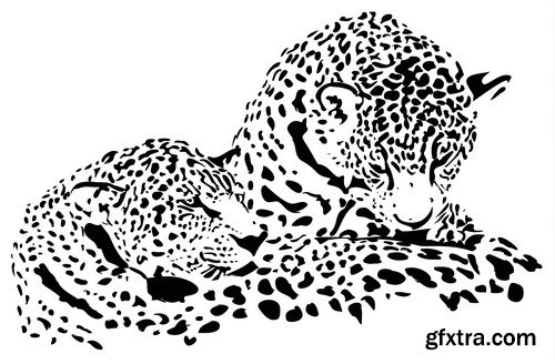 Leopard illustration 9X EPS