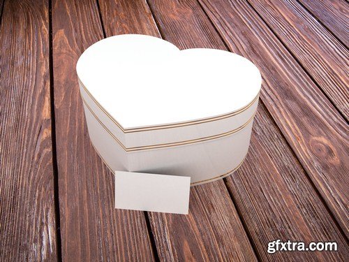 Gift box on a wooden background 13X JPEG