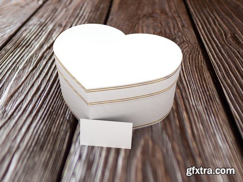 Gift box on a wooden background 13X JPEG