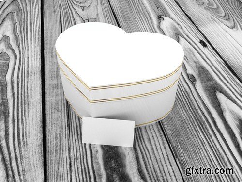 Gift box on a wooden background 13X JPEG