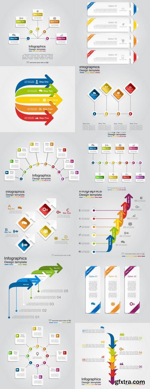 Infographic Report Template with Place for Your Data