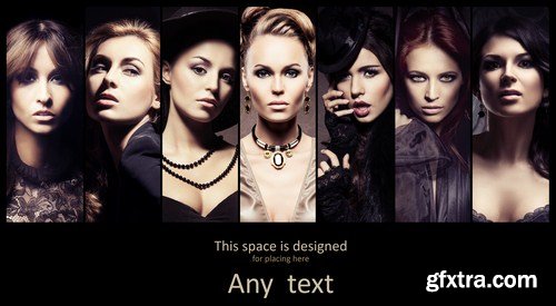 Fashionable collection of different women 8X JPEG