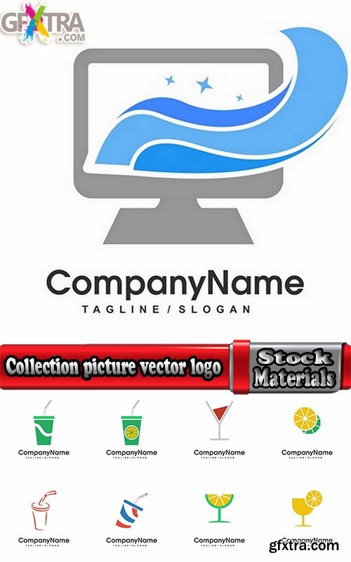 Collection picture vector logo illustration of the business campaign 30-25 EPS