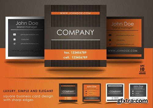 Luxury Business & Corporate Cards 3 - 25xEPS