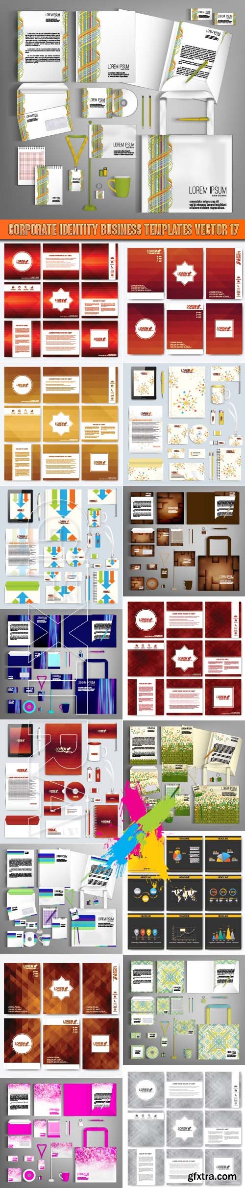 Corporate identity business templates vector 17