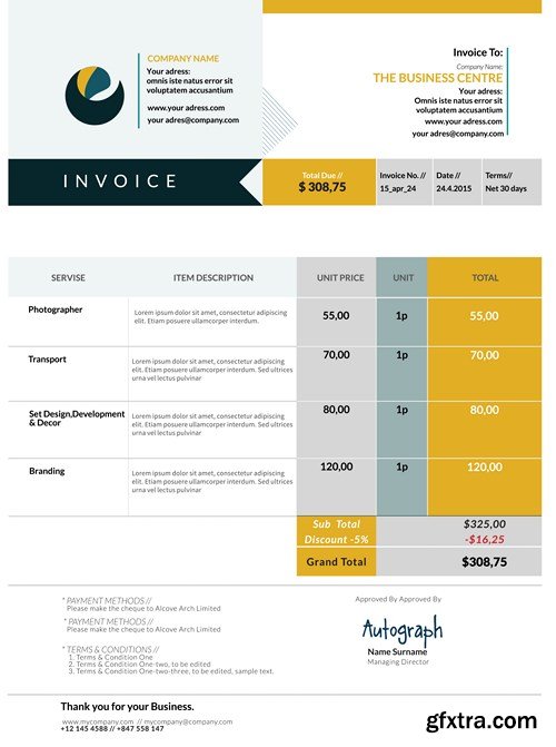 Invoice Template - 9xEPS