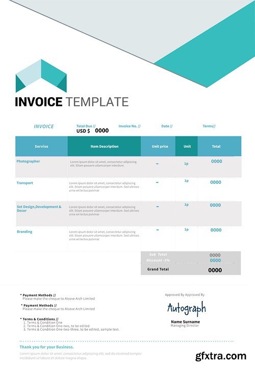 Invoice Template - 9xEPS