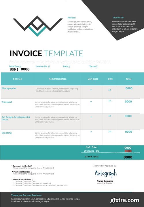 Invoice Template - 9xEPS