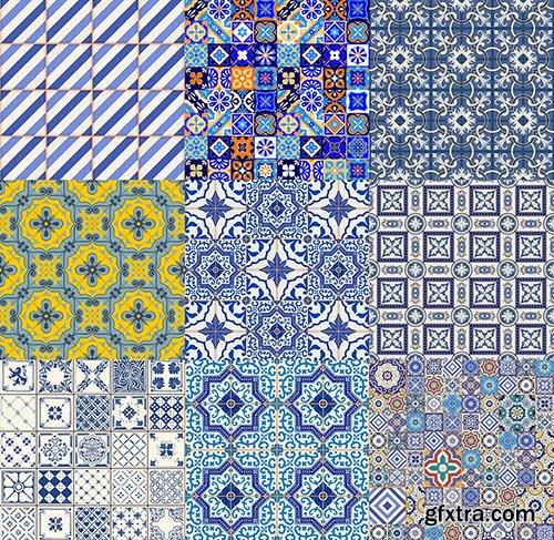 Moroccan & Portuguese  Patterns 2 - 25xEPS