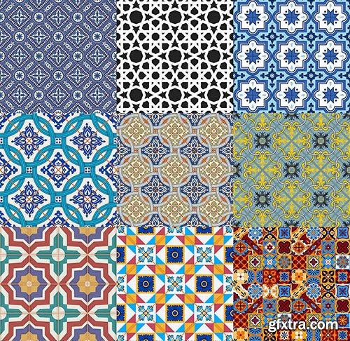 Moroccan & Portuguese  Patterns 2 - 25xEPS