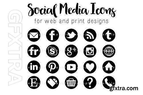 CM - Social media icons black basic round 583026