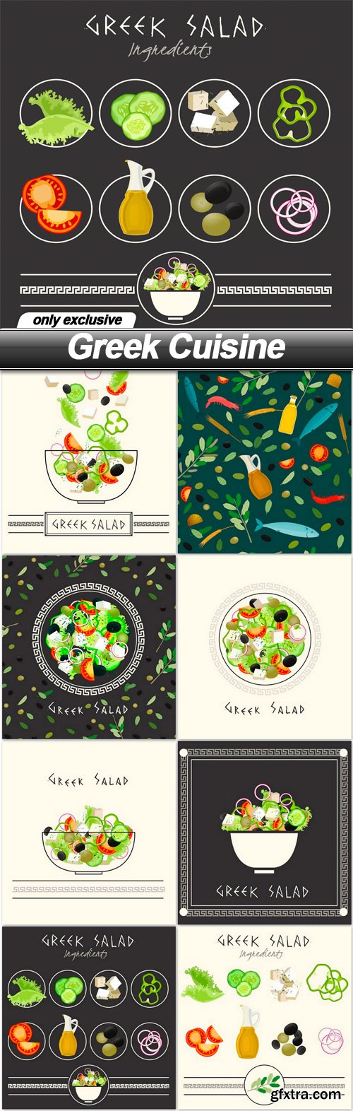 Greek Cuisine - 8 EPS