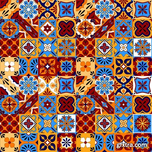 Moroccan & Portuguese  Patterns 2 - 25xEPS