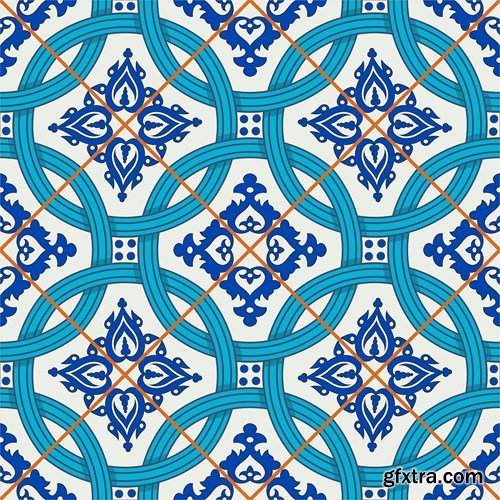 Moroccan & Portuguese  Patterns 2 - 25xEPS