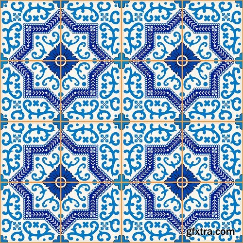 Moroccan & Portuguese  Patterns 2 - 25xEPS