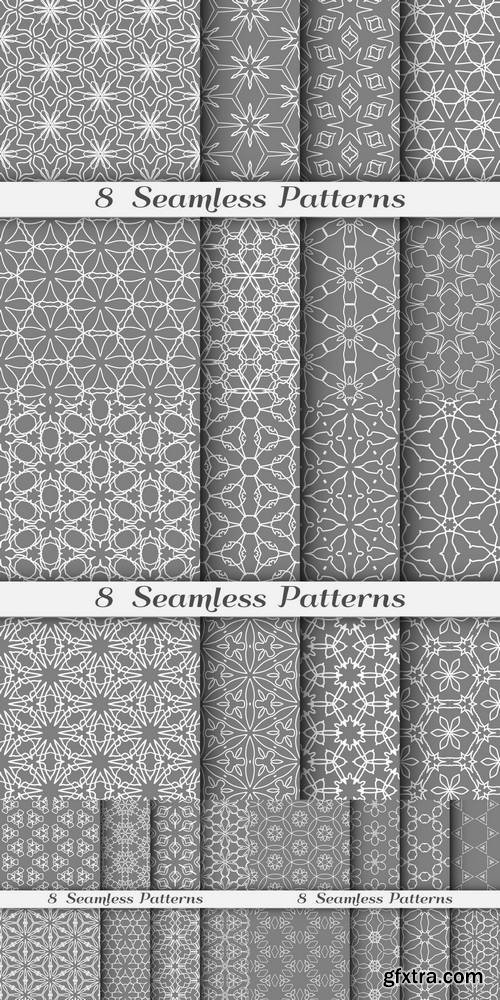 Set of Seamless Islamic Patterns in Arabian Style