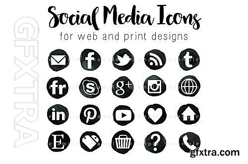 CM - Social media icons black ink round 583031