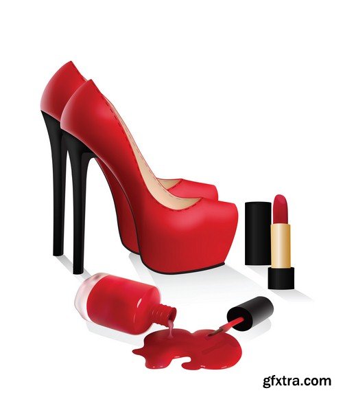 Shoes and lipstick