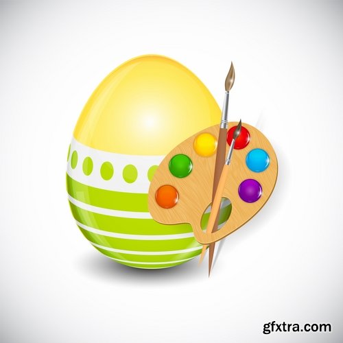 Easter Egg Collection Easter holiday gift card vector image 25 EPS