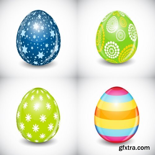 Easter Egg Collection Easter holiday gift card vector image 25 EPS