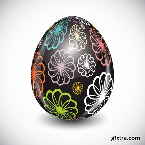 Easter Egg Collection Easter holiday gift card vector image 25 EPS