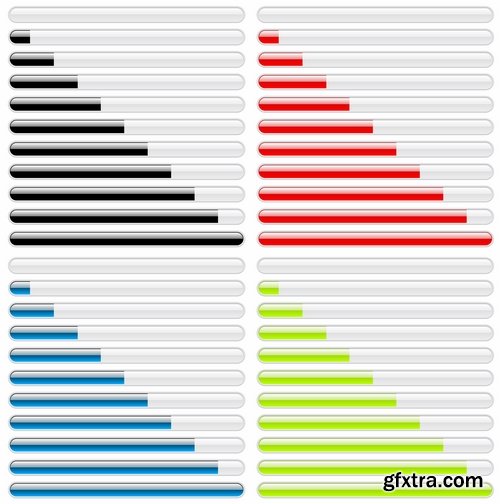 Collection charge indicator equalizer vector image 25 EPS