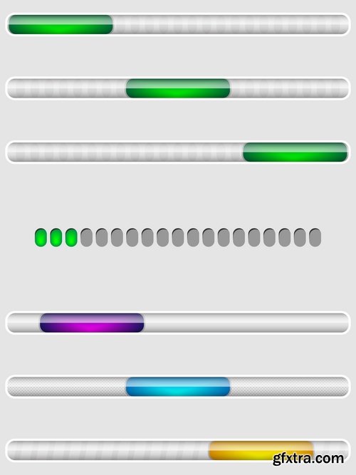 Collection charge indicator equalizer vector image 25 EPS