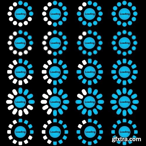 Collection charge indicator equalizer vector image 25 EPS