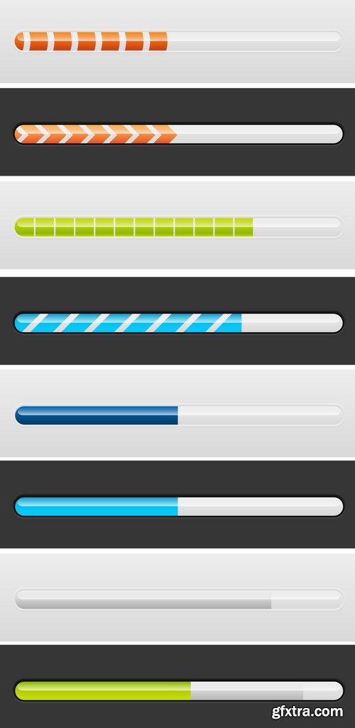 Collection charge indicator equalizer vector image 25 EPS