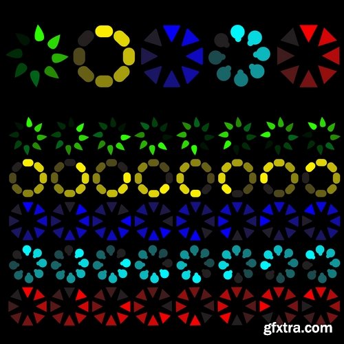 Collection charge indicator equalizer vector image 25 EPS