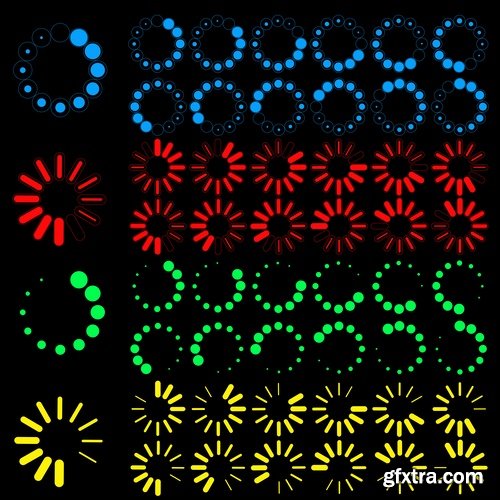 Collection charge indicator equalizer vector image 25 EPS