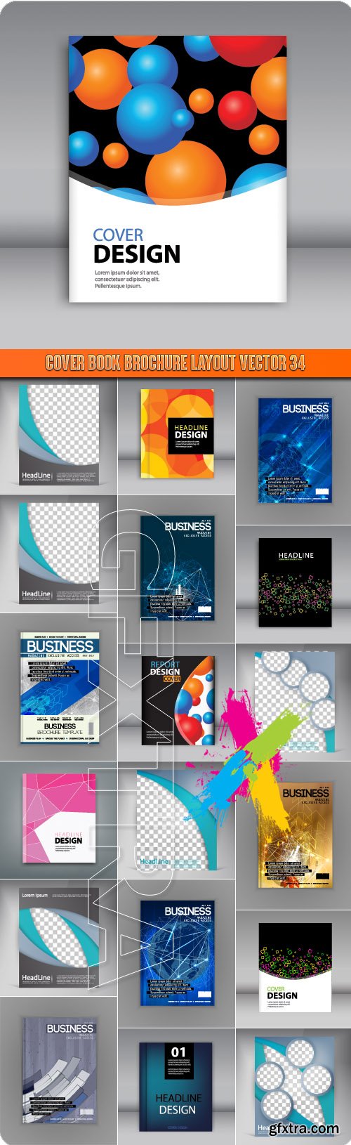 Cover book brochure layout vector 34