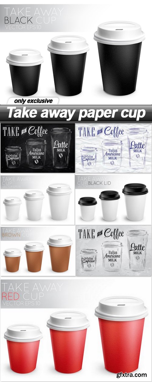 Take away paper cup - 8 EPS