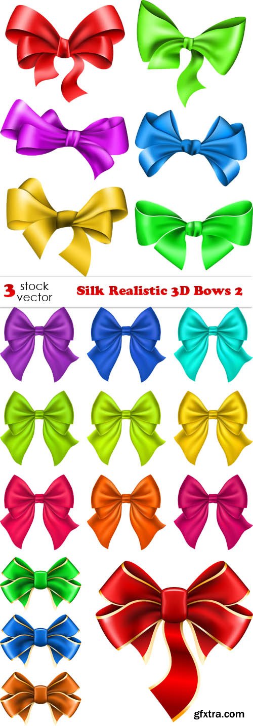 Vectors - Silk Realistic 3D Bows 2