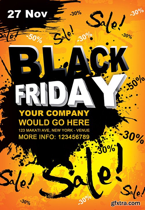 Black Friday Flyer PSD Template + Facebook Cover