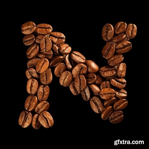 Collection of coffee alphabet letter 25 HQ Jpeg