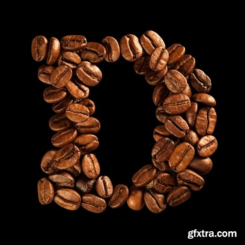 Collection of coffee alphabet letter 25 HQ Jpeg