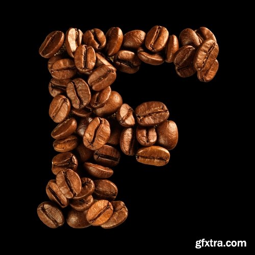 Collection of coffee alphabet letter 25 HQ Jpeg