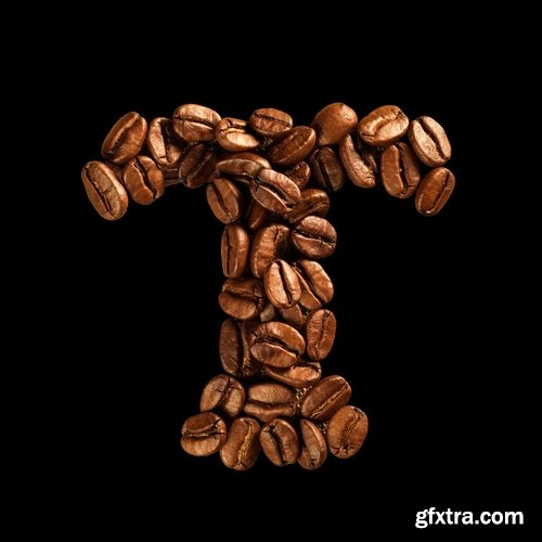 Collection of coffee alphabet letter 25 HQ Jpeg