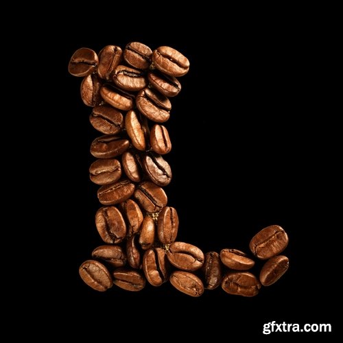 Collection of coffee alphabet letter 25 HQ Jpeg